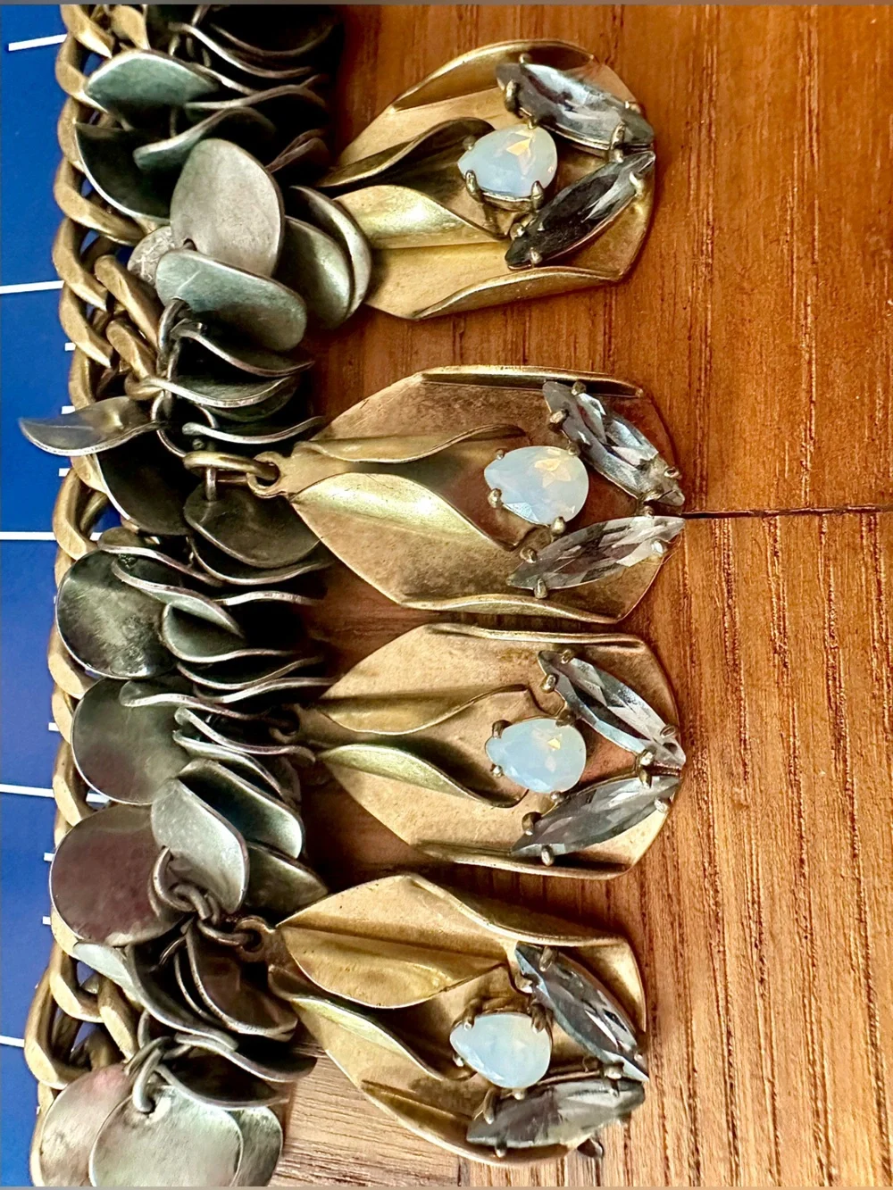 J.CREW Vtg Maximalist, Art Deco, Charm Bracelet Rare